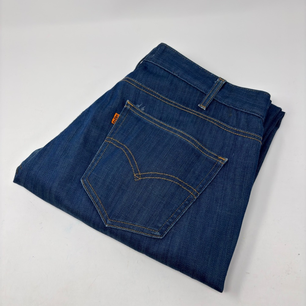 Levi's 1966 Skinny Jeans Women 14M Blue Stretch Denim Orange Tab 34x33.5